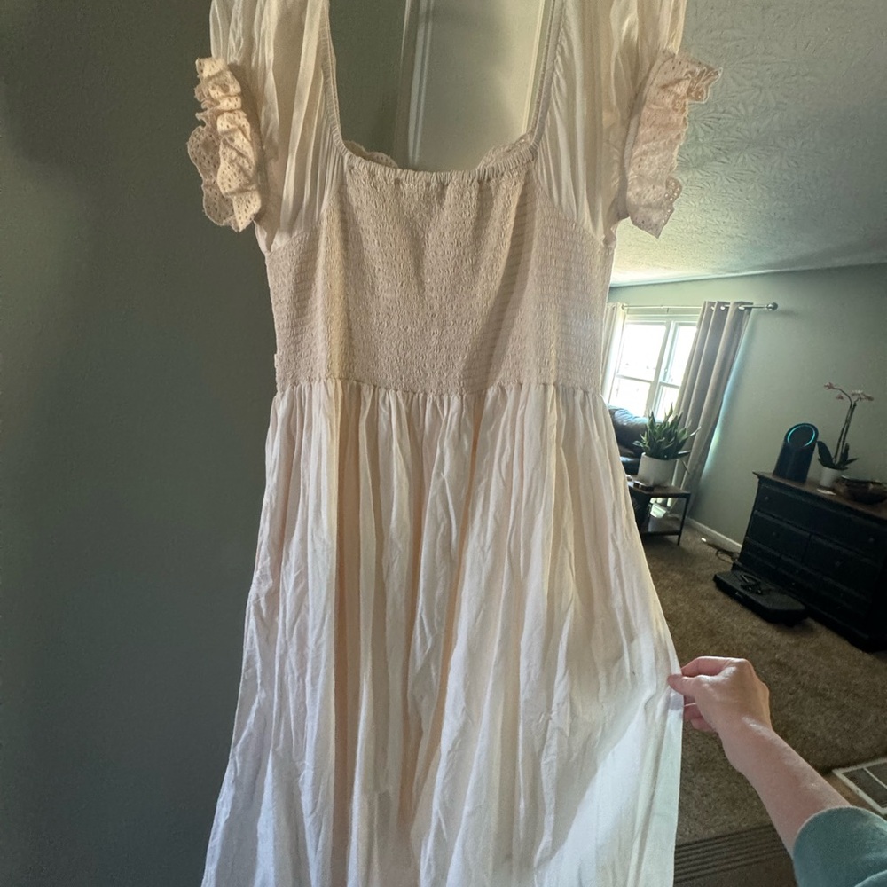 Christy dawns Madeline ivory dress Cream Puff-Sleeve Midi Dress - Picture 5 of 8